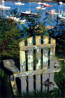 Photograph of Chair over Bernard Harbor Maine